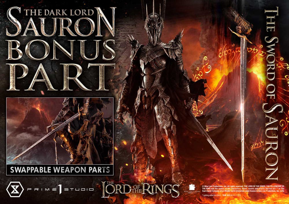 Lord of the Rings Museum Masterline Series Statue 1/3 The Dark Lord Sauron Bonus Version 117 cm P054165