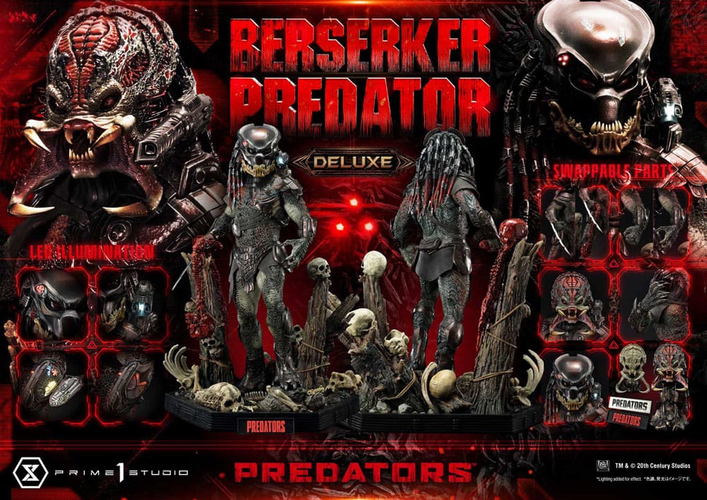 Predators Statue Berserker Predator Deluxe Bonus Version 100 cm P054170