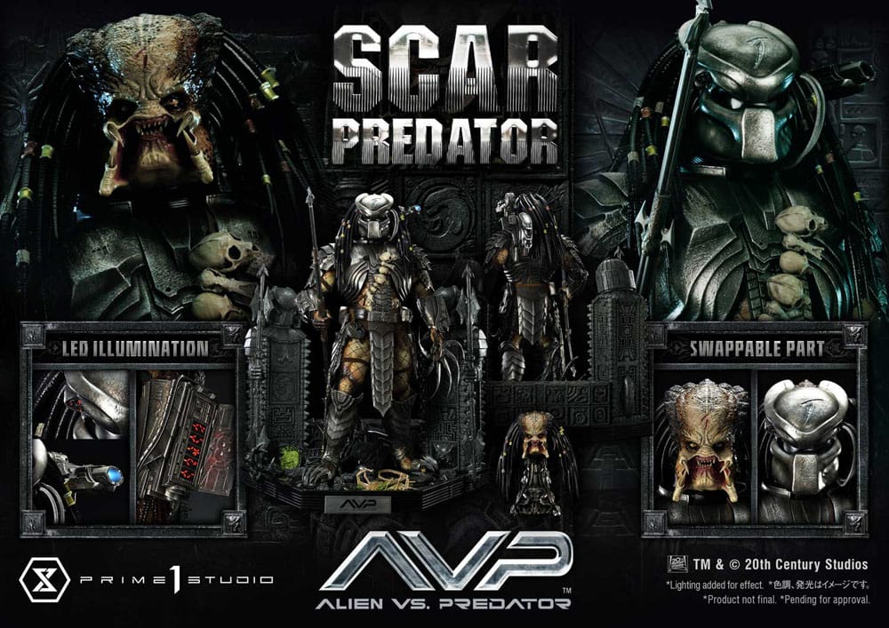 The Alien vs. Predator Museum Masterline Series Statue 1/3 Scar Predator 93 cm P054171