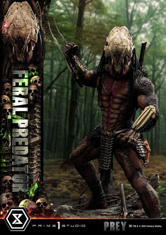 Prey (Movie) Museum Masterline Series Statue 1/3 Feral Predator 89 cm P054176