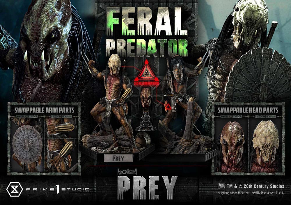 Prey (Movie) Museum Masterline Series Statue 1/3 Feral Predator 89 cm P054176