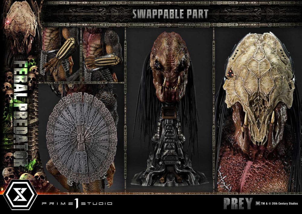 Prey (Movie) Museum Masterline Series Statue 1/3 Feral Predator 89 cm P054176