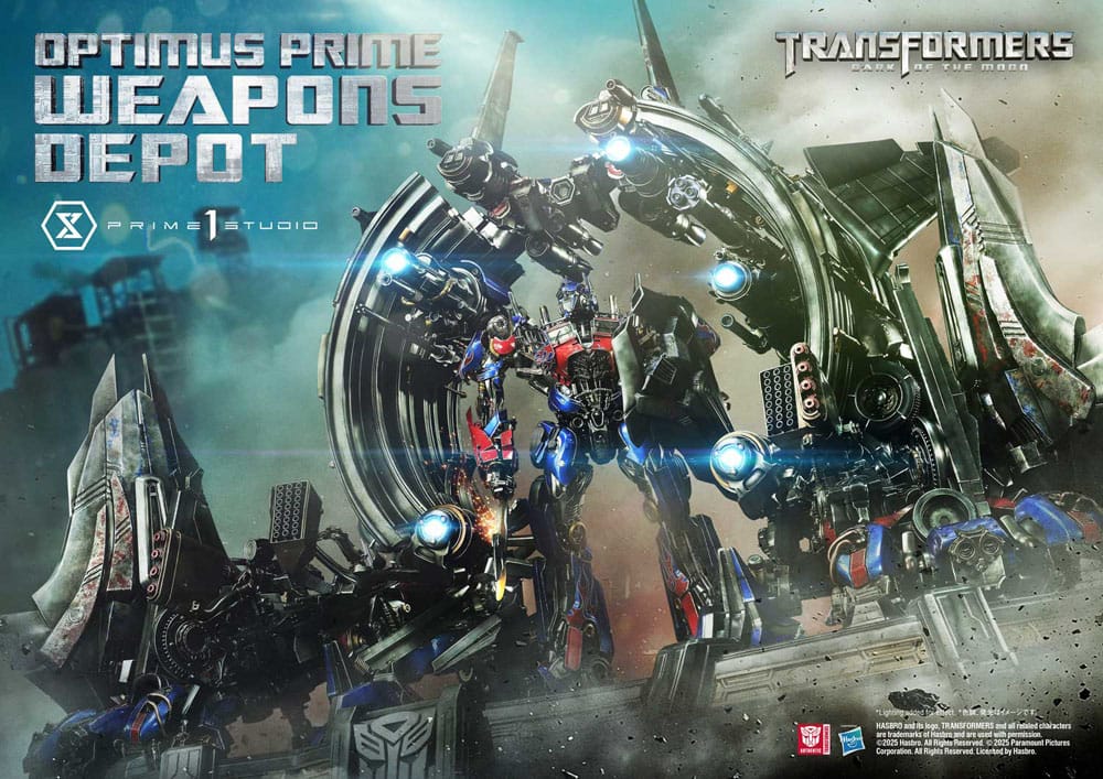 Transformers: Dark of the Moon (Film) Museum Masterline Statue Optimus Prime Weapons Depot 127 cm P054194