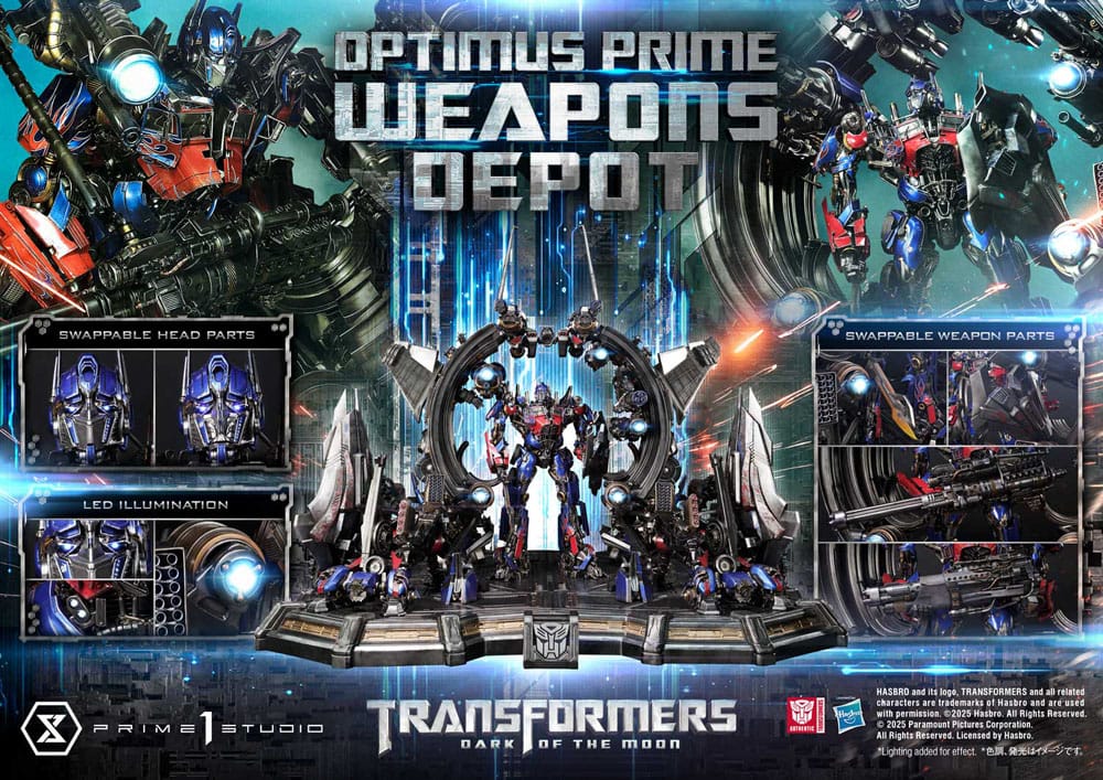 Transformers: Dark of the Moon (Film) Museum Masterline Statue Optimus Prime Weapons Depot 127 cm P054194