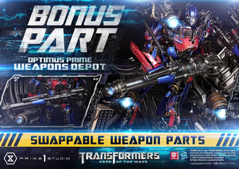 Transformers: Dark of the Moon (Film) Museum Masterline Statue Optimus Prime Weapons Depot Bonus Version 127 cm P054195