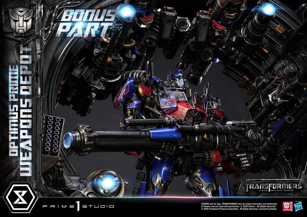Transformers: Dark of the Moon (Film) Museum Masterline Statue Optimus Prime Weapons Depot Bonus Version 127 cm P054195