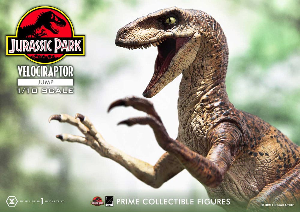 Jurassic Park Prime Collectibles Statue 1/10 Velociraptor Jump 21 cm P054213