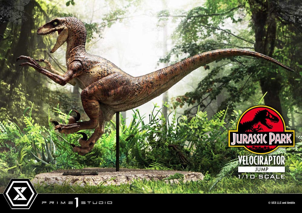 Jurassic Park Prime Collectibles Statue 1/10 Velociraptor Jump 21 cm P054213
