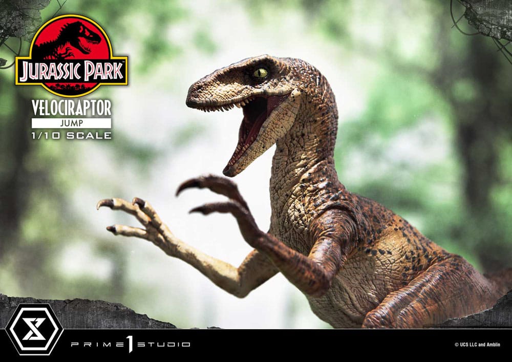 Jurassic Park Prime Collectibles Statue 1/10 Velociraptor Jump 21 cm P054213