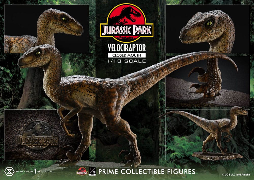 Jurassic Park Prime Collectibles Statue 1/10 Velociraptor Closed Mouth 19 cm P054215
