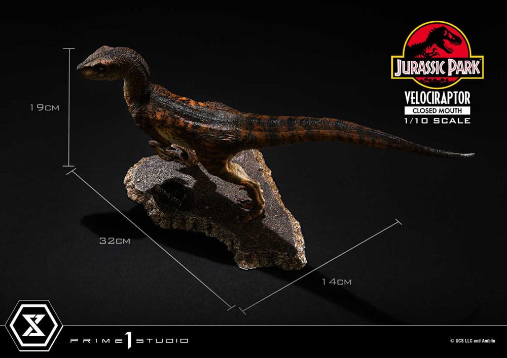 Jurassic Park Prime Collectibles Statue 1/10 Velociraptor Closed Mouth 19 cm P054215