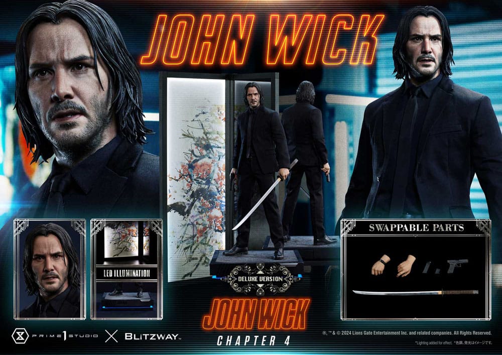 John Wick Chapter 4 Ultimate Premium Masterline Series Statue 1/4 John Wick Deluxe Version 54 cm P054240