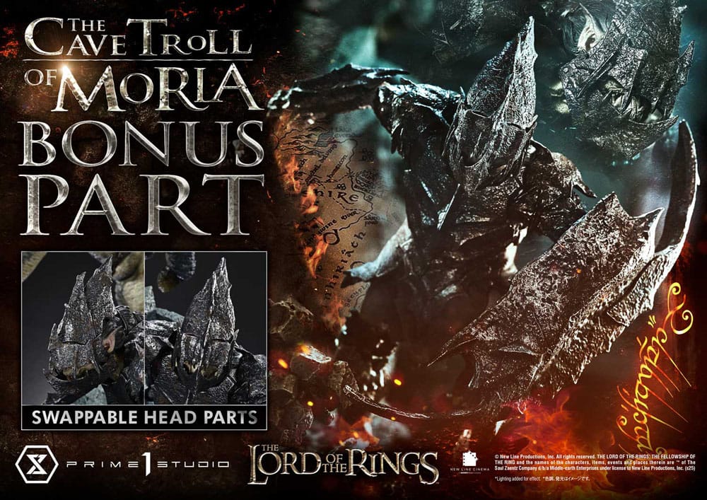 The Lord of the Rings Premium Masterline Series Statue 1/6 Cave Troll of Moria Bonus Version 91 cm P054248