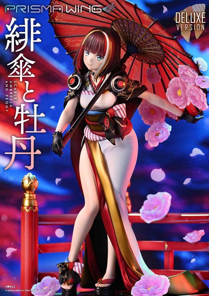 Original Illustration by Fuzichoco Prisma Wing PVC Statue 1/7 Scarlet Umbrella And Peony Deluxe Version 32 cm P054281