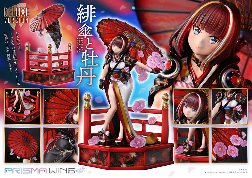 Original Illustration by Fuzichoco Prisma Wing PVC Statue 1/7 Scarlet Umbrella And Peony Deluxe Version 32 cm P054281