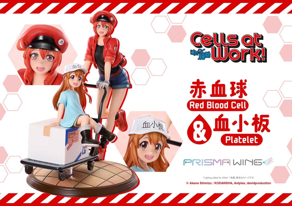 Cells at Work Prisma Wing PVC Statue Red Blood Cell & Platelet 26 cm P069064