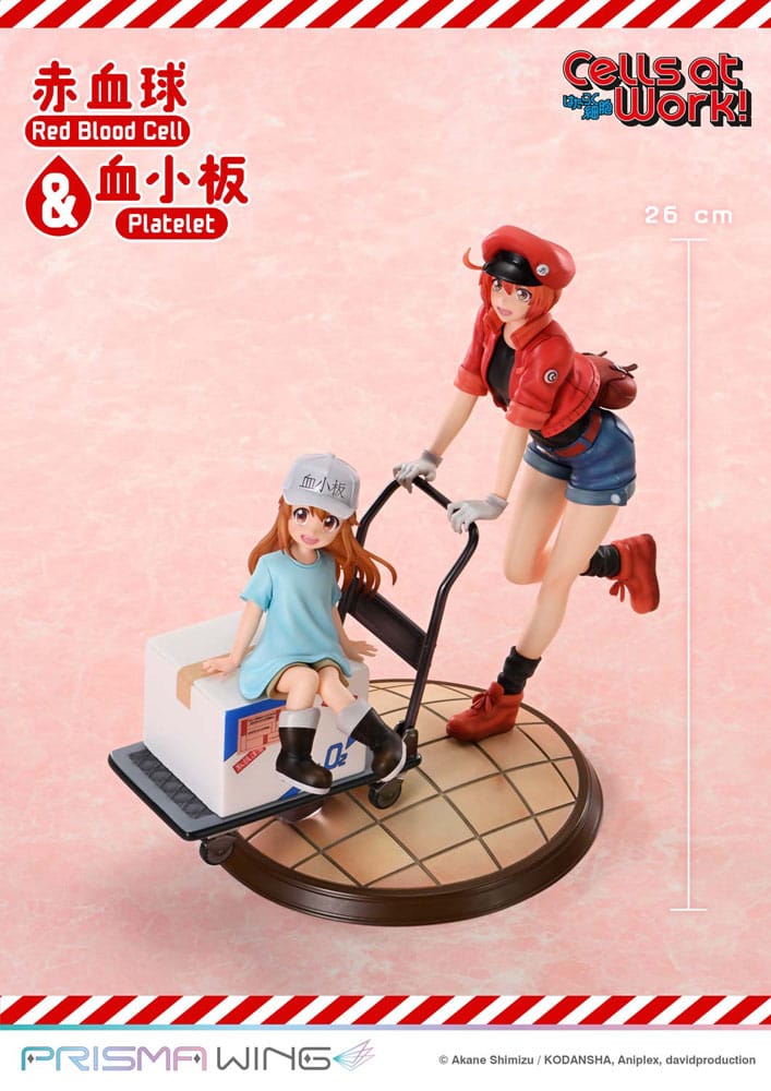 Cells at Work Prisma Wing PVC Statue Red Blood Cell & Platelet 26 cm P069064