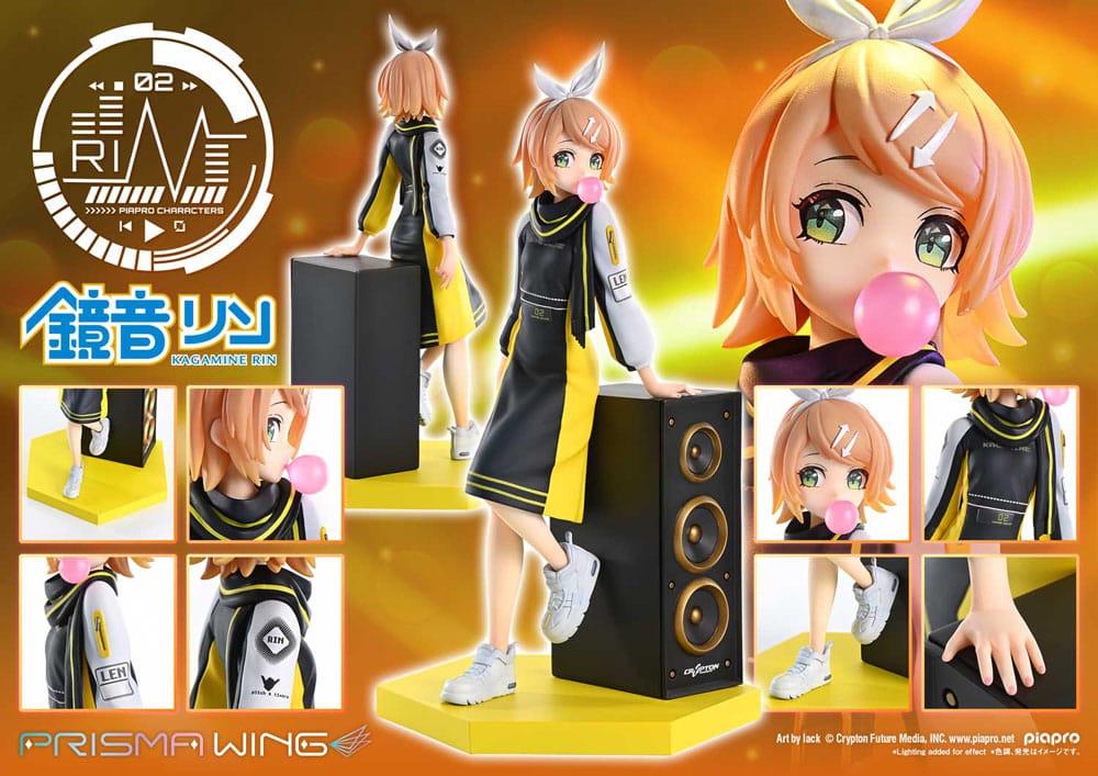 Vocaloid Piapro Characters Prisma Wing PVC Statue 1/7 Kagamine Rin (Art by lack) 21 cm P054307