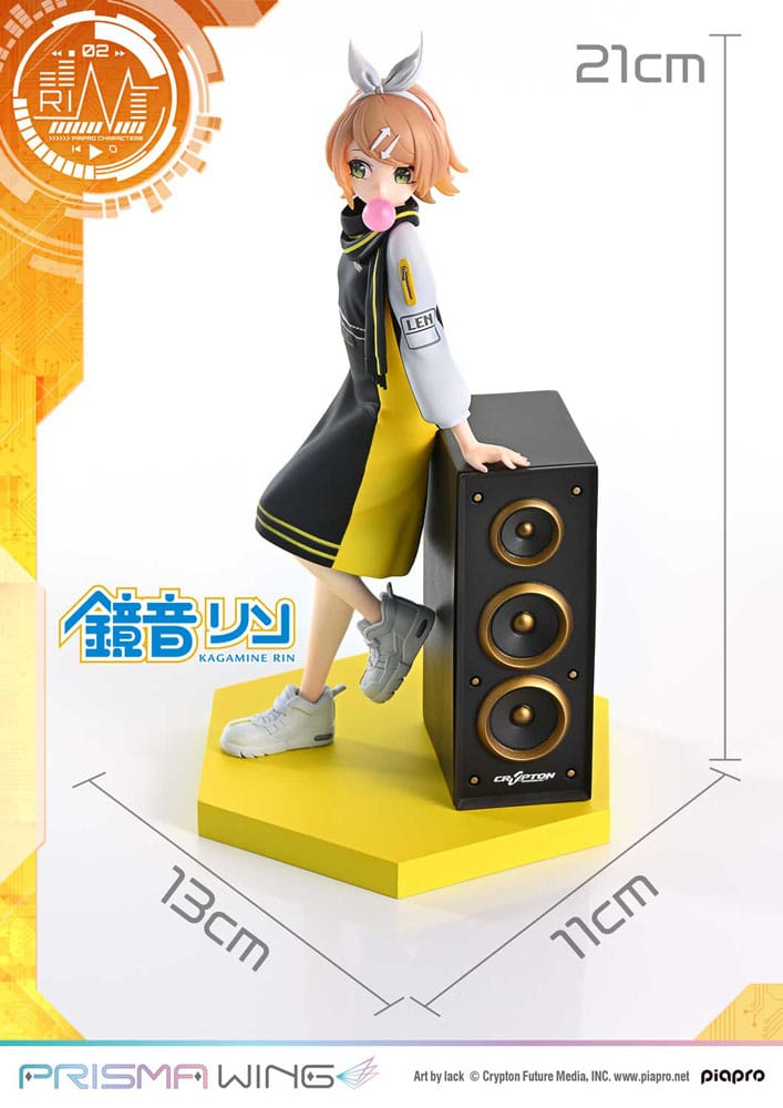 Vocaloid Piapro Characters Prisma Wing PVC Statue 1/7 Kagamine Rin (Art by lack) 21 cm P054307