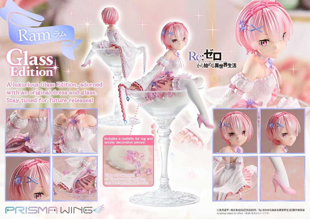 Re:ZERO Starting Life in Another World Prisma Wing PVC Statue 1/7 Ram Glass Edition 24 cm P054312