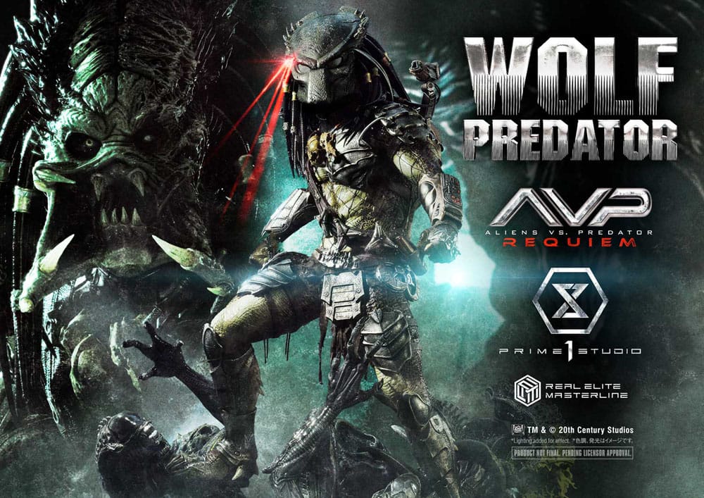 Alien vs. Predator Real Elite Masterline Series Statue 1/3 Requiem Wolf Predator Deluxe Ver. 95 cm P054329