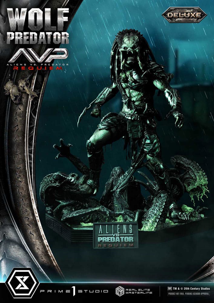 Alien vs. Predator Real Elite Masterline Series Statue 1/3 Requiem Wolf Predator Deluxe Bonus Ver. 95 cm P054330