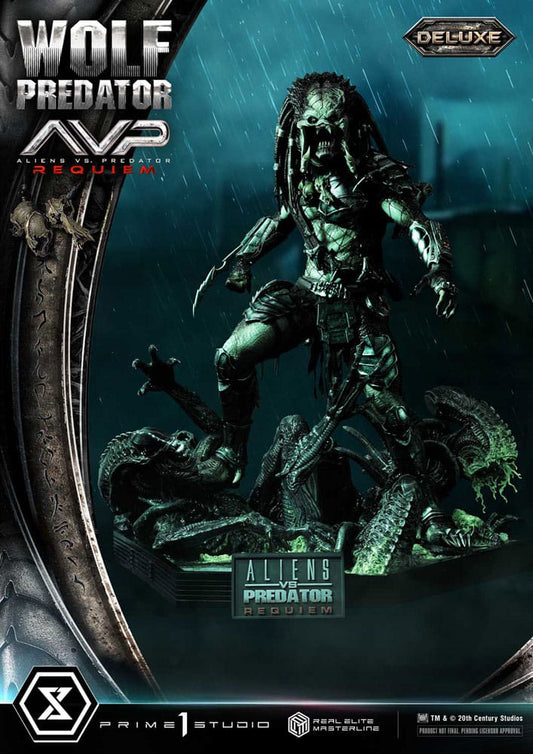 Alien vs. Predator Real Elite Masterline Series Statue 1/3 Requiem Wolf Predator Deluxe Bonus Ver. 95 cm P054330