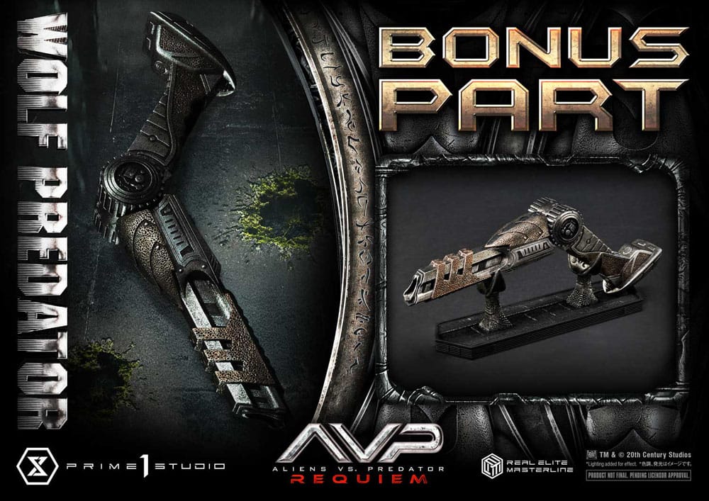 Alien vs. Predator Real Elite Masterline Series Statue 1/3 Requiem Wolf Predator Deluxe Bonus Ver. 95 cm P054330