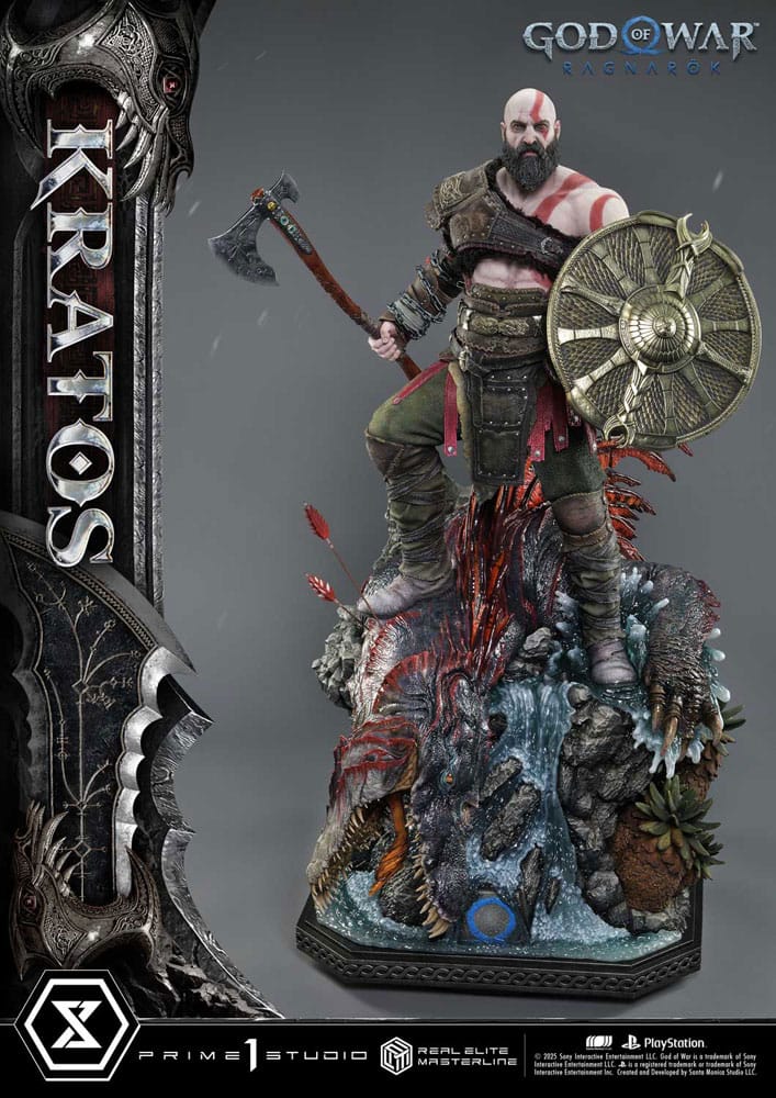 God of War: Ragnarok Real Elite Masterline Series Statue 1/3 Kratos Ultimate Version 95 cm P054353