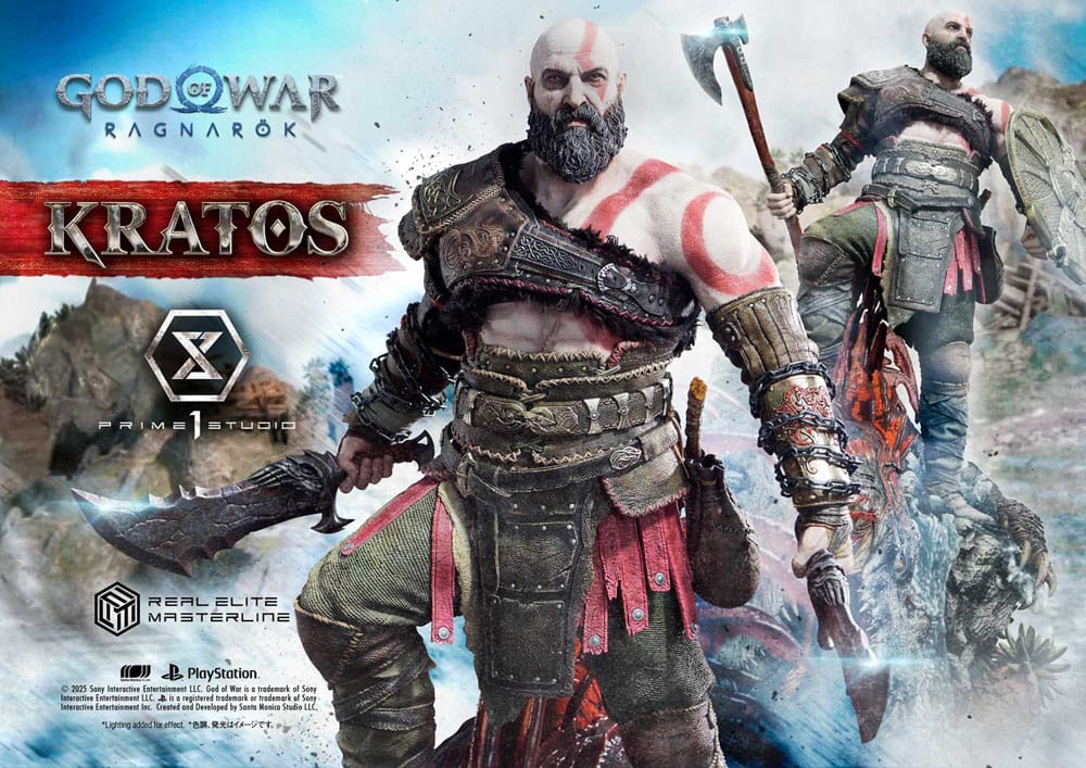 God of War: Ragnarok Real Elite Masterline Series Statue 1/3 Kratos Ultimate Version 95 cm P054353
