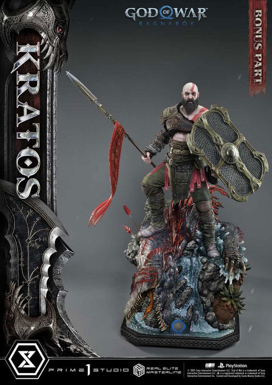 God of War: Ragnarok Real Elite Masterline Series Statue 1/3 Kratos Ultimate Bonus Version 95 cm P054355
