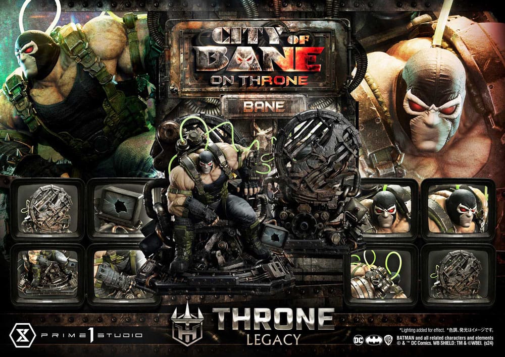DC Comics Throne Legacy Collection Statue Statue 1/4 Batman Bane on Throne Deluxe Bonus Version 61 cm P054381