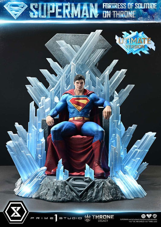 DC Comics Throne Legacy Collection Statue Statue 1/4 Superman Fortress of Solitude on Throne (Design by Gabriele Dell'Otto) Ultimate Version 52 cm P054386