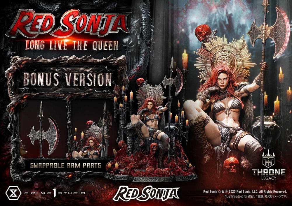 Red Sonja Throne Legacy Collection Statue Statue 1/3 Red Sonja: Long Live the Queen Bonus Version 77 cm P065381