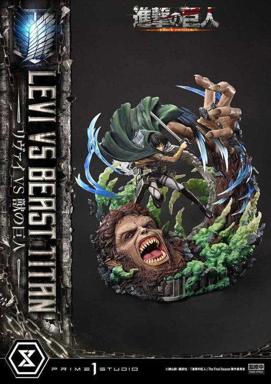 Attack on Titan Ultimate Premium Masterline Series Statue 1/4 Levi Versus Beast Titan 73 cm P054408