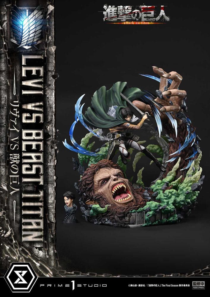 Attack on Titan Ultimate Premium Masterline Series Statue 1/4 Levi Versus Beast Titan 73 cm P054408