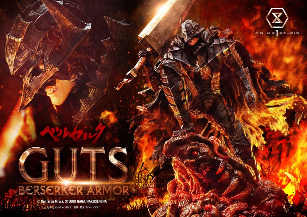 Berserk Ultimate Premium Masterline Series Statue 1/4 Guts, Berserker Armor Grunbeld vs. Guts 94 cm P054418