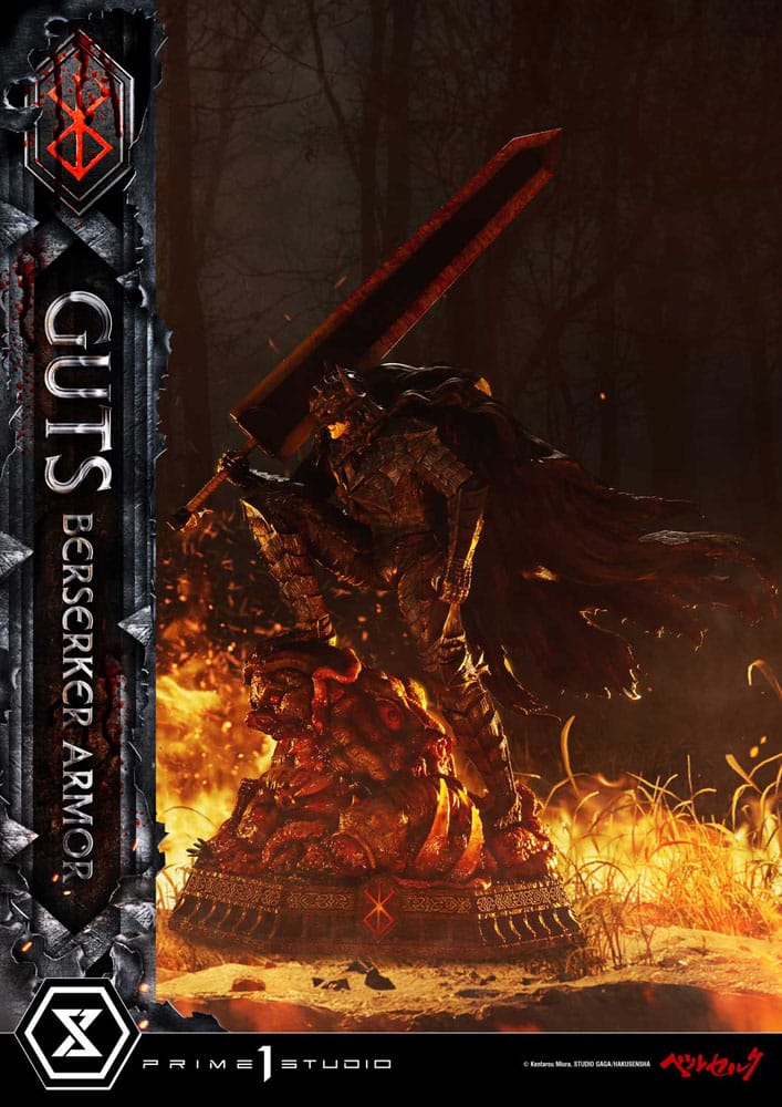 Berserk Ultimate Premium Masterline Series Statue 1/4 Guts, Berserker Armor Grunbeld vs. Guts 94 cm P054418