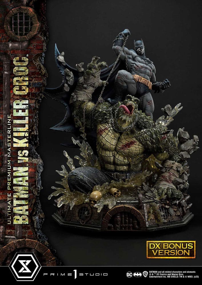 Batman Ultimate Premium Masterline Series Statue Batman Versus Killer Croc Deluxe Bonus Version 71 cm P054431