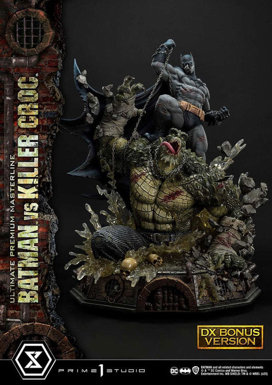 Batman Ultimate Premium Masterline Series Statue Batman Versus Killer Croc Deluxe Bonus Version 71 cm P054431