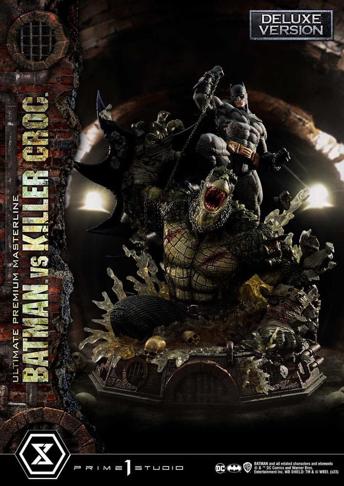 Batman Ultimate Premium Masterline Series Statue Batman Versus Killer Croc Deluxe Bonus Version 71 cm P054431