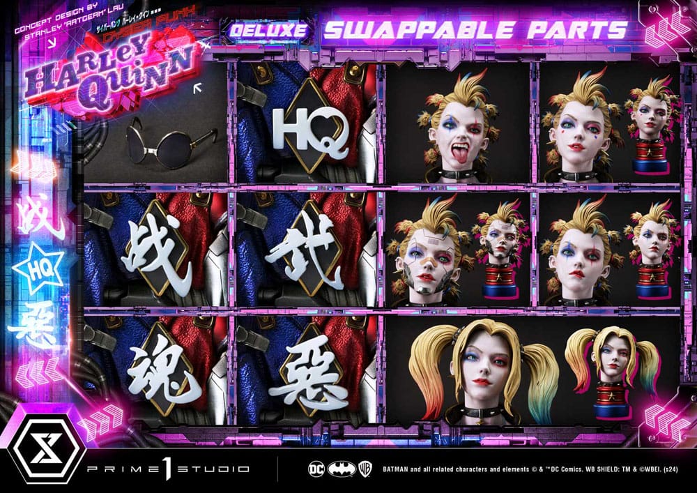 Batman Ultimate Premium Masterline Series Statue Cyberpunk Harley Quinn Deluxe Version 60 cm P054433