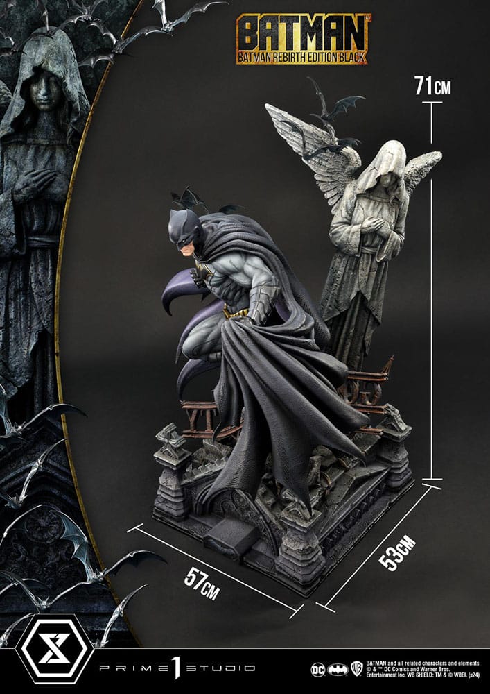 Batman Ultimate Premium Masterline Series Statue 1/4 Batman Rebirth Edition Black Deluxe Version 71 cm P054436