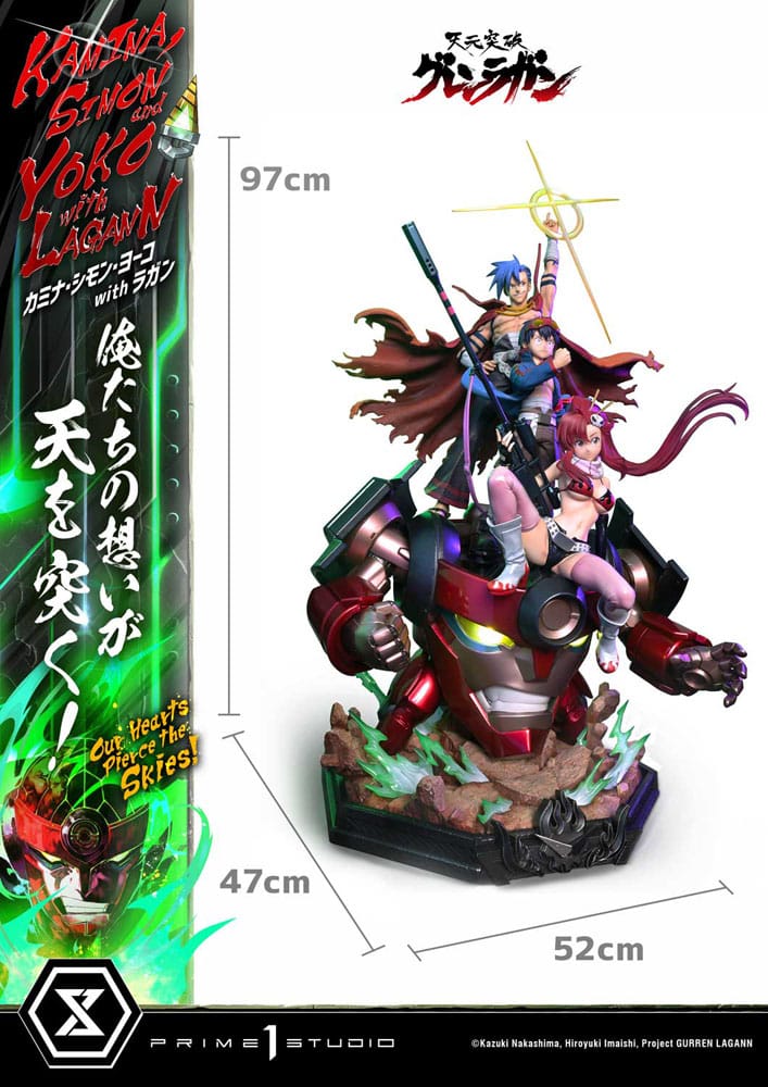 Gurren Lagann Ultimate Premium Masterline Series Statue 1/4 Kamina, Simon & Yoko with Lagann 97 cm P054464