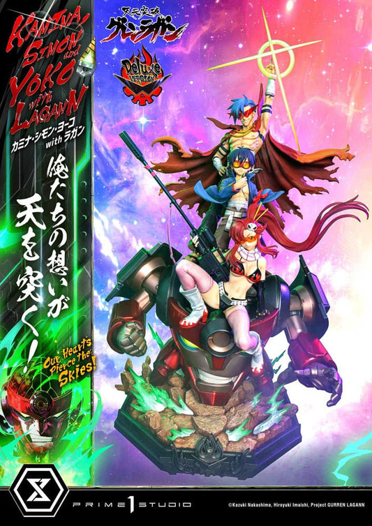 Gurren Lagann Ultimate Premium Masterline Series Statue 1/4 Kamina, Simon & Yoko with Lagann Deluxe Version 97 cm P054465