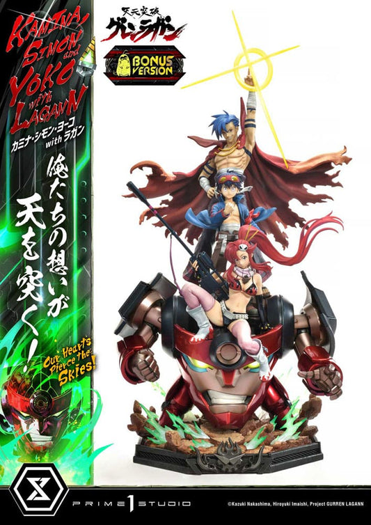 Gurren Lagann Ultimate Premium Masterline Series Statue 1/4 Kamina, Simon & Yoko with Lagann Deluxe Bonus Version 97 cm P054466