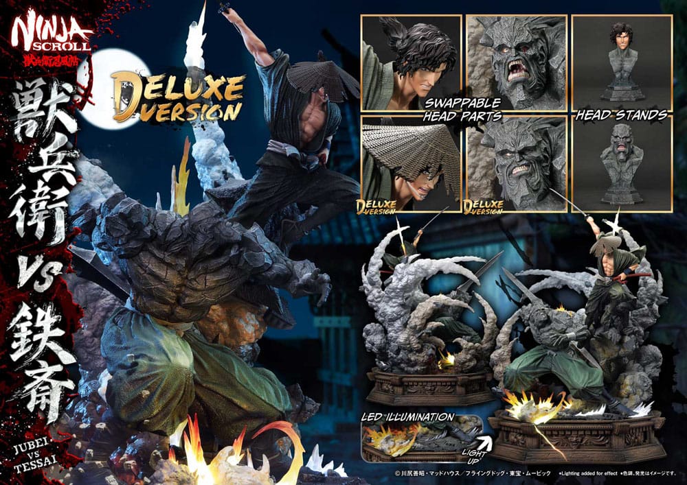 Ninja Scroll Ultimate Premium Masterline Series Statue 1/4 Jubei Versus Tessai Deluxe Version 101 cm P054488