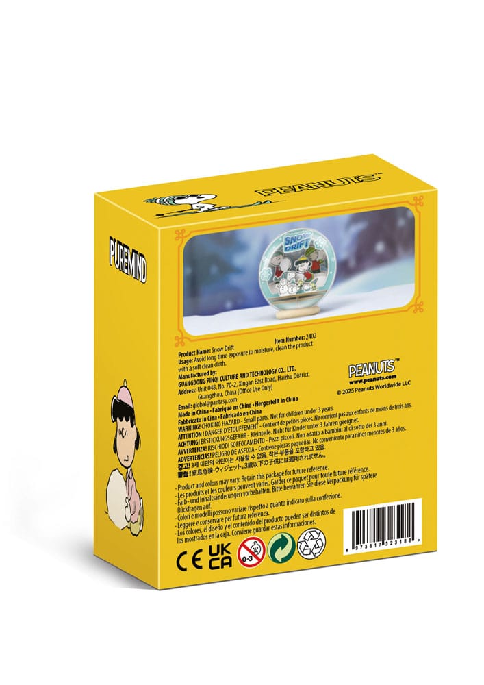 Peanuts Puremind Model Kit Wooden Theater Globe Snow Drift P054601