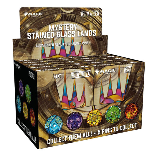 Magic: The Gathering Pins Blind Box Mystery Stained Glass Lands Assortment (10) P065647
