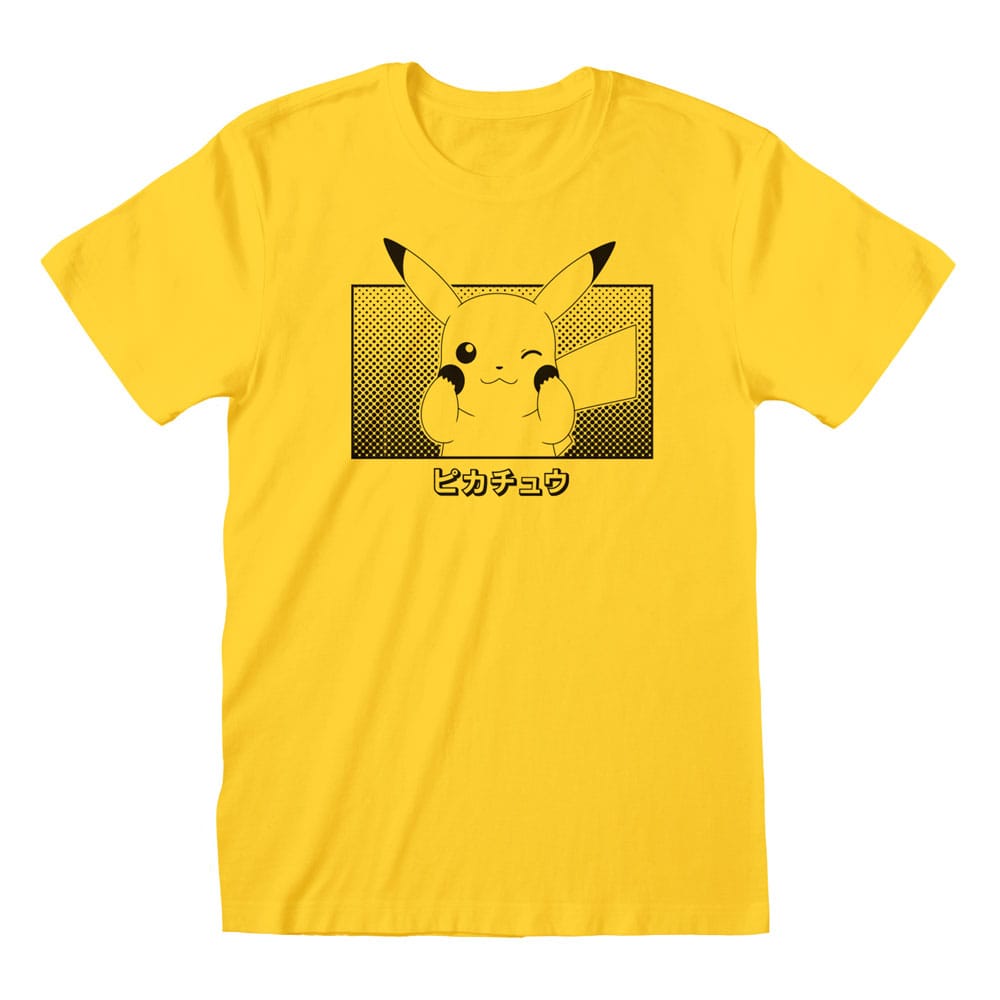 Pokemon T-Shirt Pikachu Katakana Size XL P055858